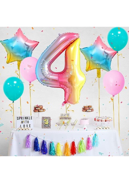 Gökkuşağı Folyo Balon Seti 4 Yaş fiyatları