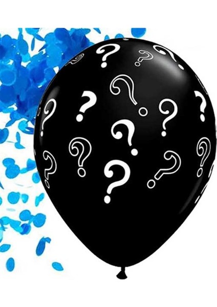 Erkek Bebek Konfetili Cinsiyet Belirleme Balonu 18 Inç 45 cm