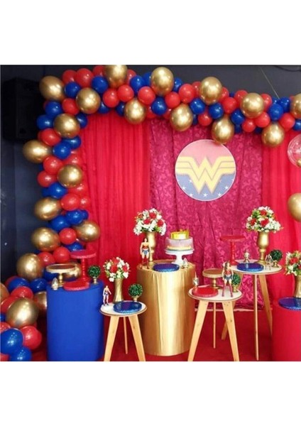 Krom Gold Metalik Mavi Metalik Kırmızı Balon Lonsept Balon Zincir