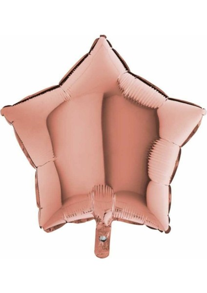 Rönesans Parti Rose Gold Yıldız Folyo Balon 45 cm 5 Adet