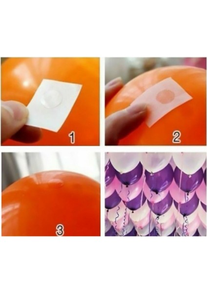 Balon Yapıştırma Bandı Çift Taraflı 100 Adet (1,2 Cm)