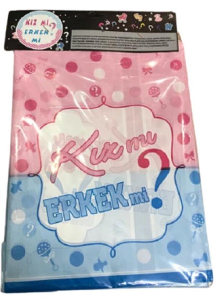 Cinsiyet Partisi Kız Mı Erkek Mi Masa Örtüsü 120X180