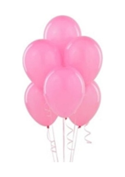 Balon Standı ve 7 Adet Metalik Pembe Balon Seti