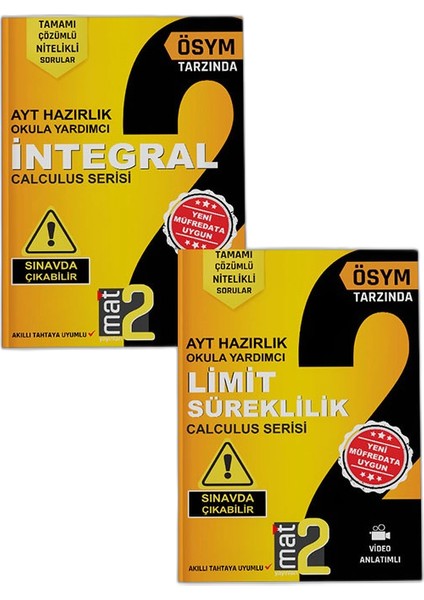 Integral, Limit ve Süreklilik 2' Li Set Soru Bankası (2 Ayrı Kitap)