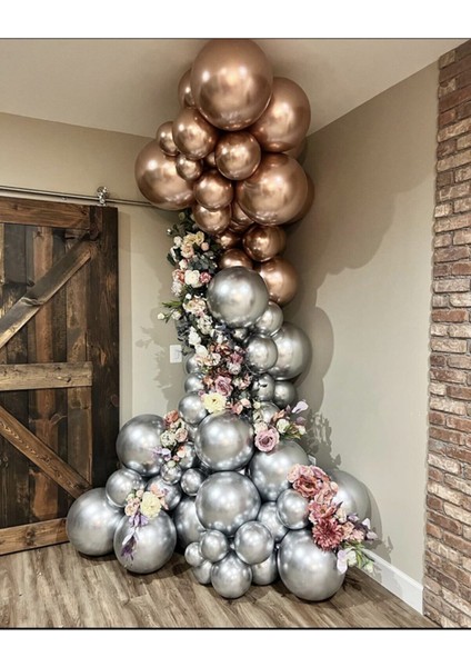 Krom Gold ve Krom Gümüş Balon Zinciri 50 Adet
