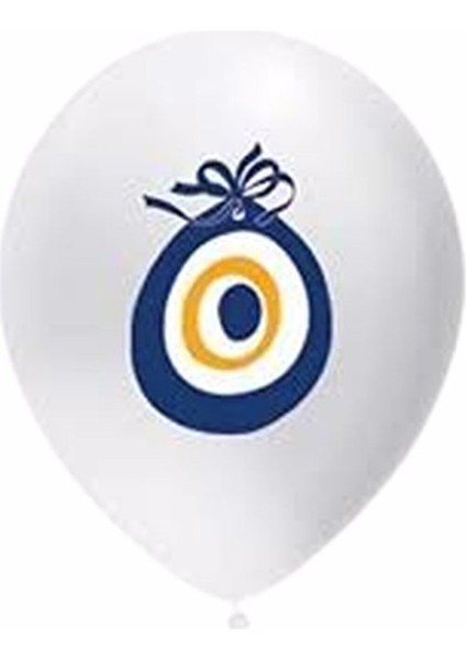 Nazar Boncuklu Beyaz Maşallah Balon 50 Adet fiyatları