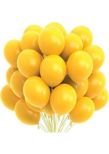 Sarı Pastel Balon 10 Adet