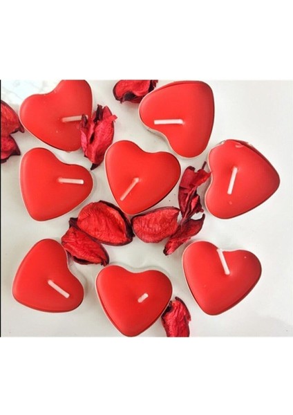 Tealight Mum 50'li Kalpli Kırmızı