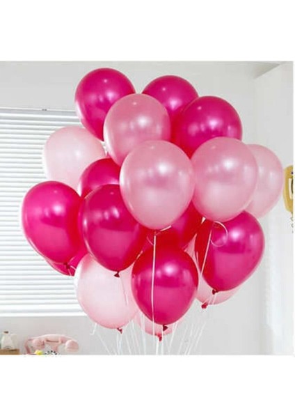 Fuşya - Pembe Karışık Metalik Balon 50 Adet
