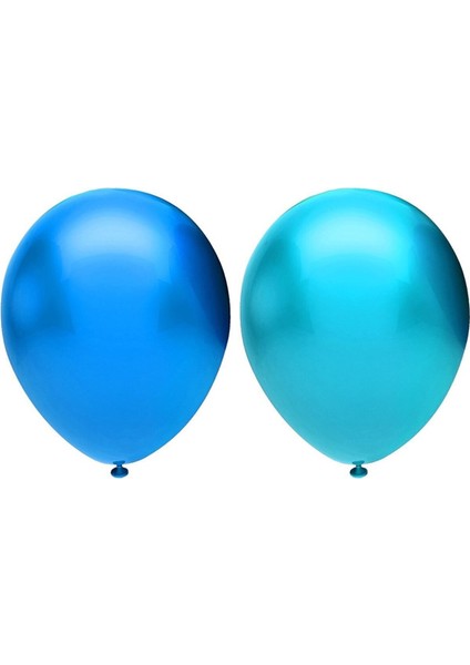 Metalik Balon Seti 20 Adet ( Koyu Mavi, Açık Mavi)