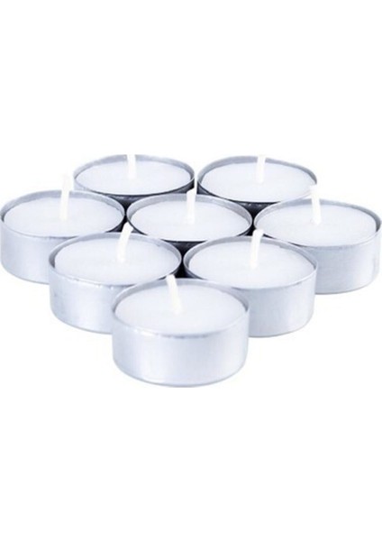 50'li Tealigt Yuvarlak Beyaz Mum fiyatları