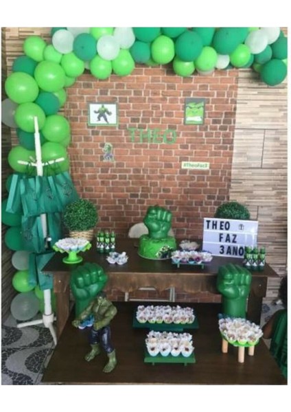 100 Adet 12 Inç Koyu Yeşil Açık Yeşil ve Beyaz Metalik Balon + 5 mt Balon Zinciri Doğum Günü