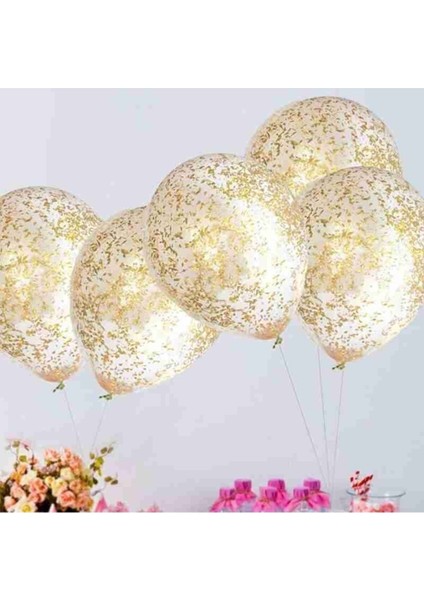 Konfetili Şeffaf Balon Seti