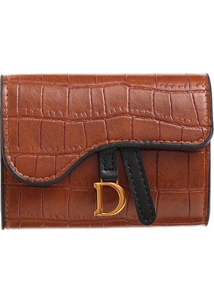 Kızlar Için Lüks Metal Mandallı Para Çanta Timsah Para ve Kart Çanta