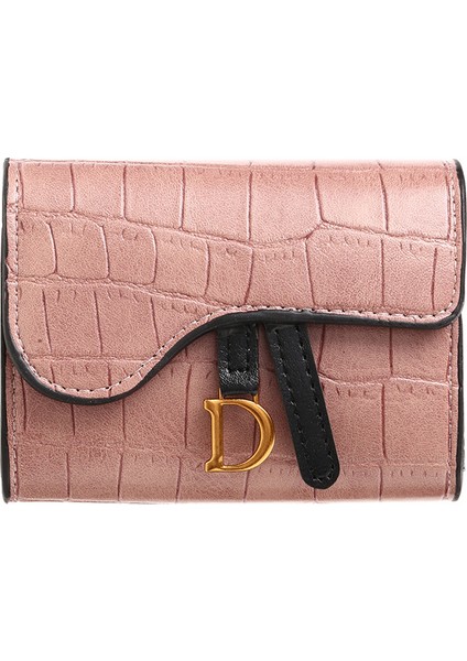 Kızlar Için Lüks Metal Mandallı Para Çanta Timsah Para ve Kart Çanta