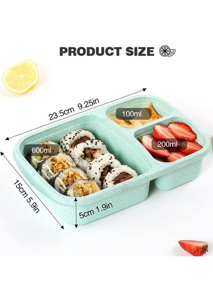 Taşınabilir Plastik Öğle Yemeği Kutuları Sızdırmaz Kapaklı 3 Izgara Kamp fiyatları