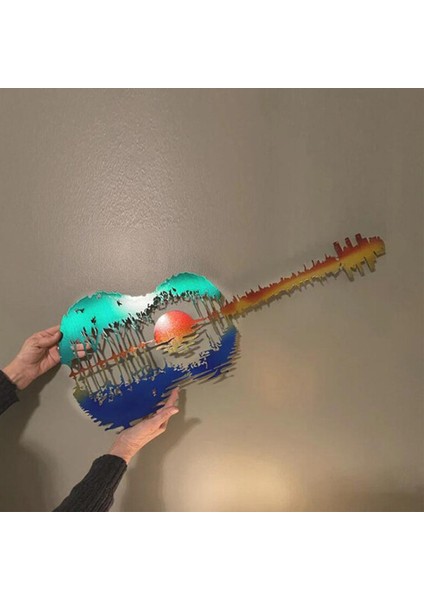 Gitar Hassas Metal Gitarist Duvar Sanatı Heykeller Asılı Süsleme