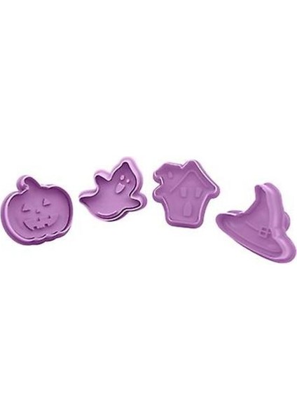 Copoz 4 Adet / Takım Dıy Pişirme Araçları Silikon Bisküvi Kalıp Cadılar Bayramı Balkabağı Şapka Şekilli Fudge Kek Kalıbı (Yurt Dışından)