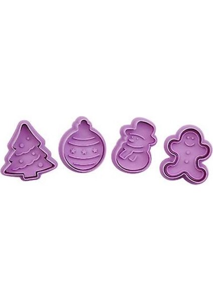 Copoz 4 Adet / Takım Dıy Pişirme Araçları Silikon Bisküvi Kalıp Noel Kalıp Fudge Kek Kalıp (Yurt Dışından)
