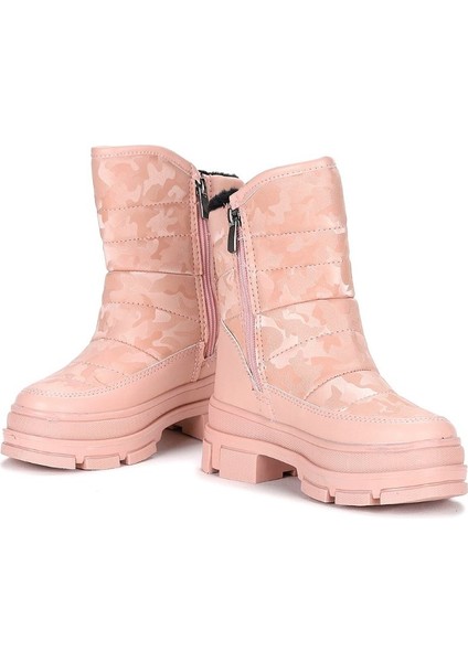 820 Somon Cırtlı ve Fermuarlı Kürklü Kız Çocuk Kar Botu fiyatları