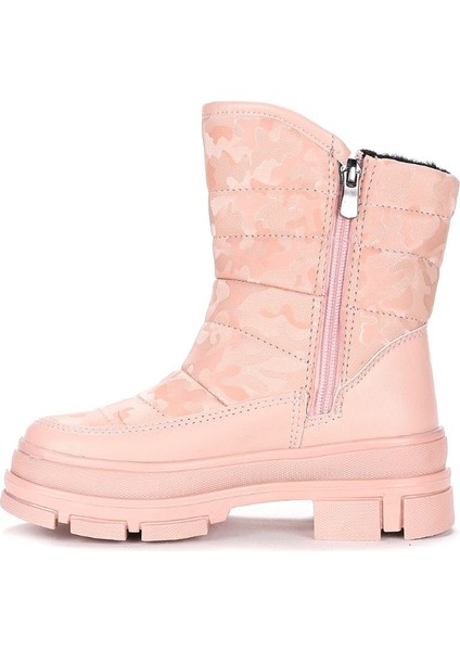 820 Somon Cırtlı ve Fermuarlı Kürklü Kız Çocuk Kar Botu modelleri