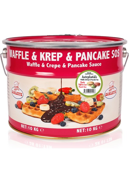 Antep Fıstıklı Waffle & Krep & Pancake Sos 10 kg