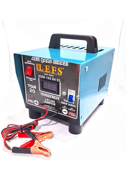 Tam Otomatik Bakır Sargılı Akü Şarj Cihazı 12 V 20 Amper 180 Ampere Kadar Şarj