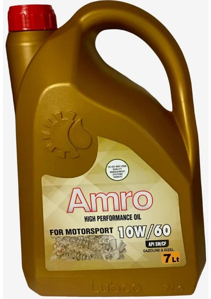 Lubco Amro Tam Sentetik 10W-60 7 Litre Motor Yağı ( Üretim Yılı: 2022 )