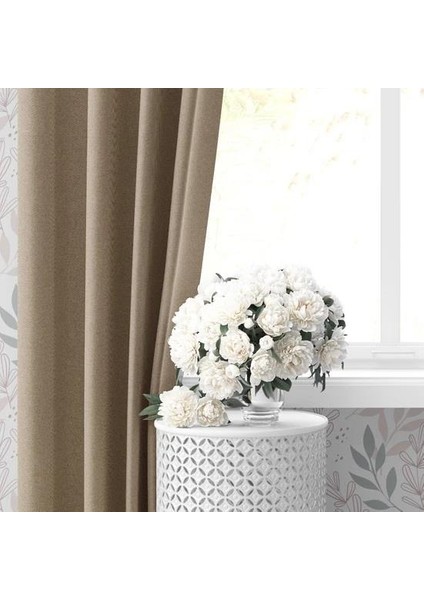 Lüx Blackout Işık Geçirmez Bej Karartma Perde Pilesiz fırsatları