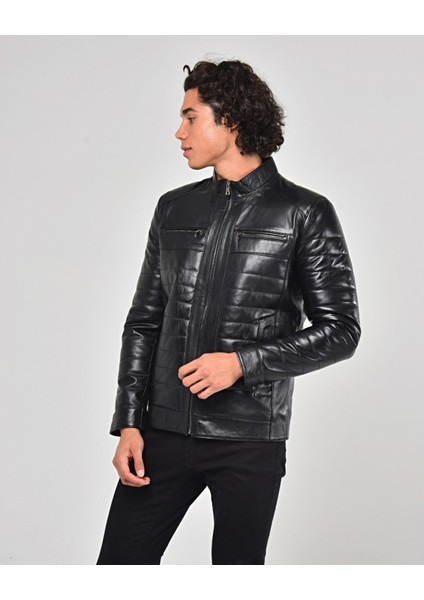 Deri Şişme Tarzı Mont Siyah Renk fiyatları