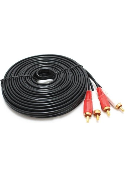 10 Metre 2rca+2rca Kablo ( Gold )