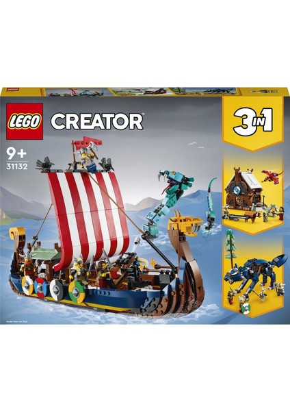 LEGO Creator Viking Gemisi ve Midgard Yılanı 31132 modelleri