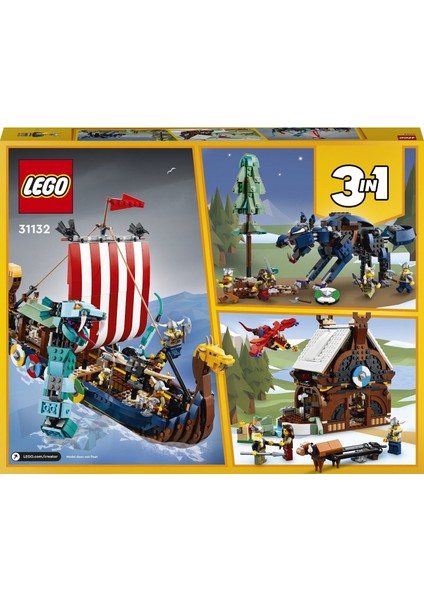 LEGO Creator Viking Gemisi ve Midgard Yılanı 31132 fırsatları
