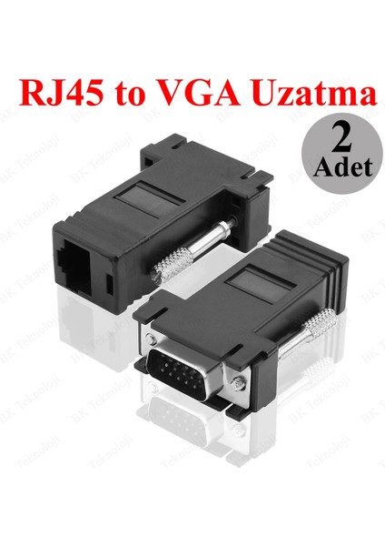 RJ45 Cat5 Cat/6 VGA Extender Ethernet Kablo VGA Uzatma Adaptörü