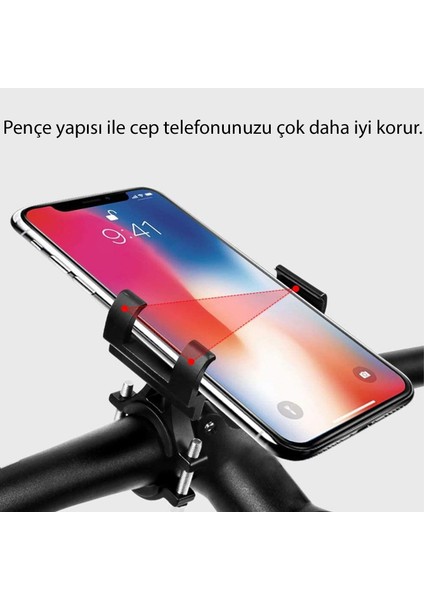 Alüminyum Bisiklet Motosiklet Universal Ayarlanabilir Cep Telefonu Gidon Tutucu