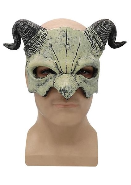 Cadılar Bayramı Karnaval Lateks Boynuz Şeytan Maskesi Köpük Yarım Yüz Hood Parti Cosplay Sahne (Yurt Dışından)