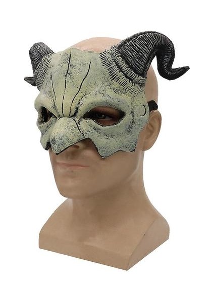Cadılar Bayramı Karnaval Lateks Boynuz Şeytan Maskesi Köpük Yarım Yüz Hood Parti Cosplay Sahne (Yurt Dışından)