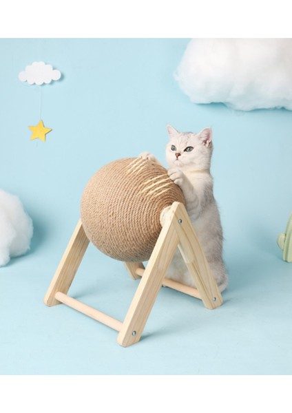 Aşınmaya Dayanıklı Kedi Tırmalamak Tahta Disdain Katı Ahşap Dikey Kedi Oyuncak Malzemeleri (Yurt Dışından)