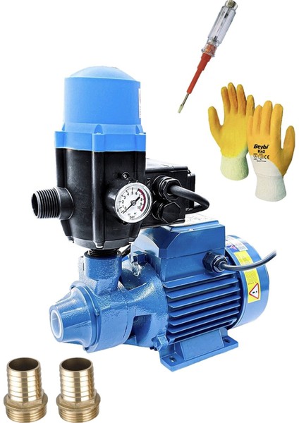 Su Pompası 0.75 Hp 0.55 Kw Hidrofor Otomatik Sistem Su Pompası Qb60 2 Rekor Takımlı 2 Kat 2 Daire Rekor2