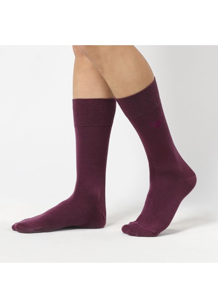 Bordo Düz Renk Merserize Çorap fiyatları