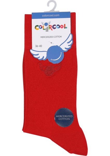 Kırmızı Düz Renk Merserize Çorap fırsatları