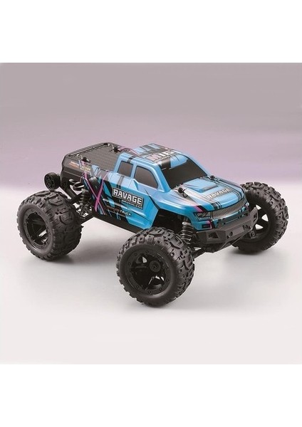 RC 1/16 Ravage 45+ KM/H Sürat Uzaktan Kumandalı RC Model Araba RTR Elektrikli 4WD Brushless Fırçasız Offroad Truck (Mavi)