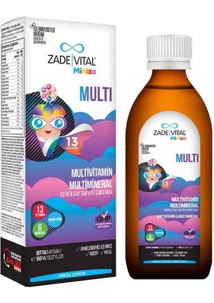 Miniza Multi Sıvı Takviye Edici Gıda 150 Ml