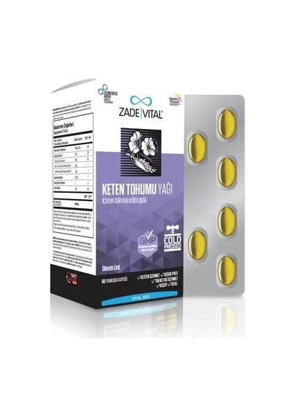 Keten Tohumu Yağı 625 Mg 60 Kapsül