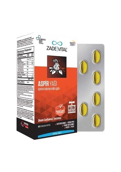 Aspir Yağı 60 Yumuşak Kapsül