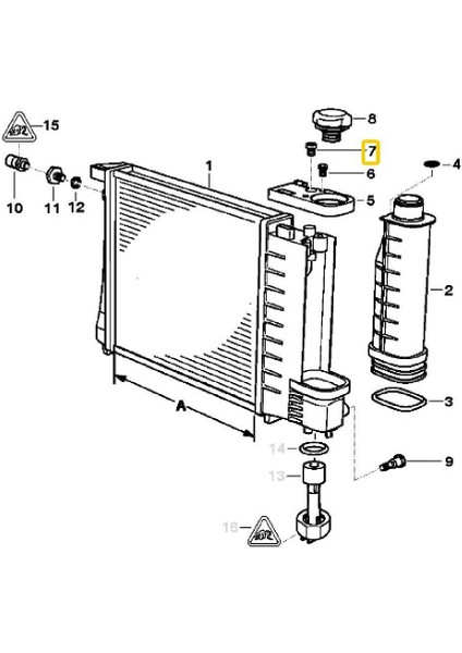Bmw ve Mini Radyatör Hava Alma Tapası (1 Adet) 17111712788 fiyatları