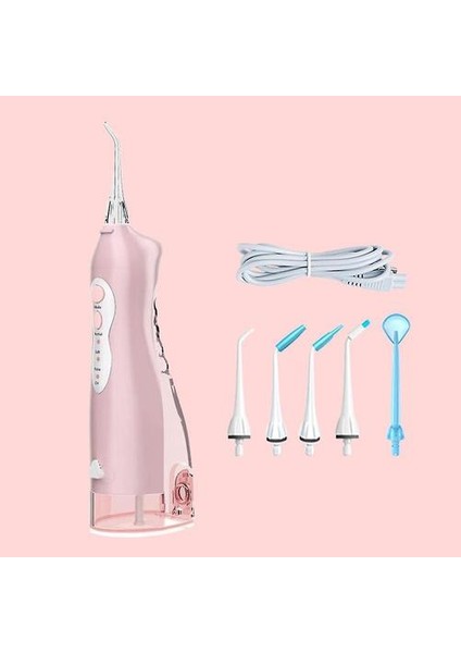 Profesyonel Ağız Irrigator USB Şarj Edilebilir Su Flosser Taşınabilir 3 Models 300 ml Su Tankı Su Geçirmez Diş Temizleyici Su Jeti (Yurt Dışından)