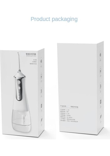 Ağız Irrigator USB Şarj Edilebilir Su Flosser Taşınabilir Diş Su Jeti 350ML Su Tankı Su Geçirmez Diş Temizleyici (Yurt Dışından)