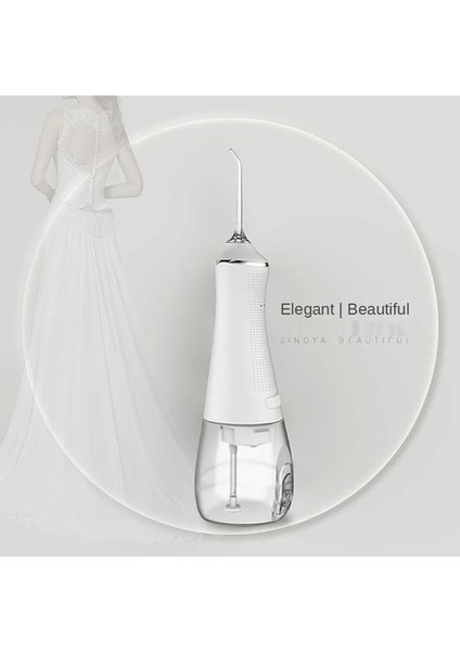 Ağız Irrigator USB Şarj Edilebilir Su Flosser Taşınabilir Diş Su Jeti 350ML Su Tankı Su Geçirmez Diş Temizleyici (Yurt Dışından)