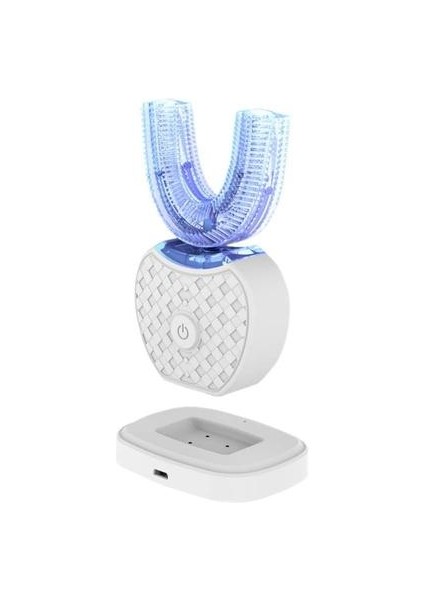 Diş Beyazlatma Mavi Işık U Ultrasonik Elektrikli Diş Fırçası USB Şarj Akıllı Ipx7 Su Geçirmez Otomatik Sonic Diş Fırçası (Yurt Dışından)